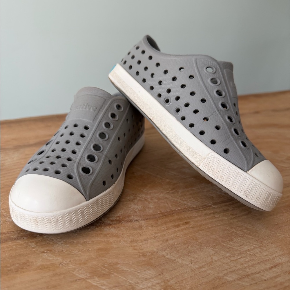 Native Slip-On Shoes with White Toe
